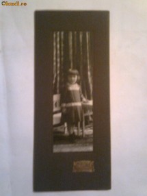 Fotografie copil, inceputul anului 1900,  Dimensiuni 14 x 5 foto