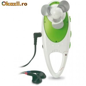 Mini-ventilator cu radio Culoare - Portocaliu transparent,  KC6394-29 foto