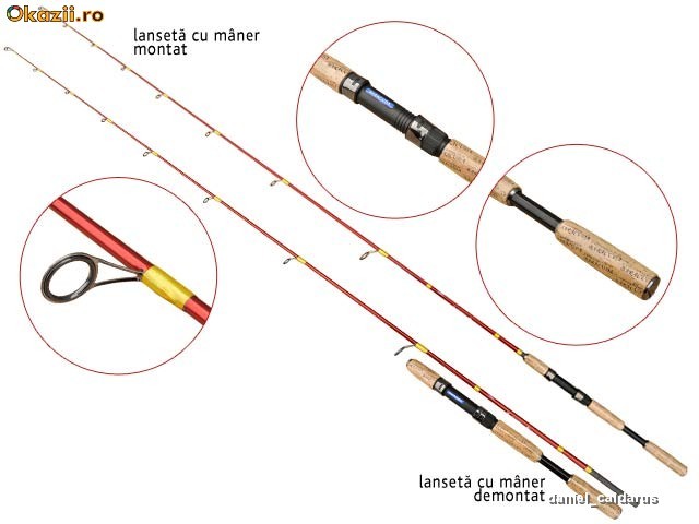 Lanseta fibra de carbon Baracuda Master Jig 1.85m foto mare