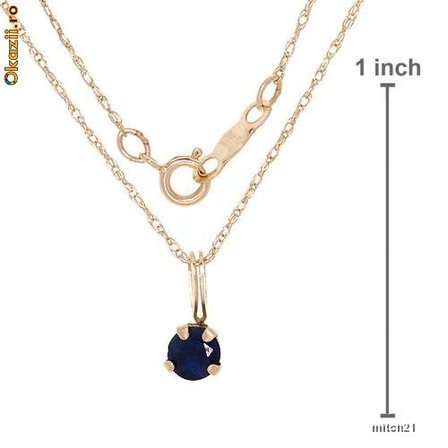 Terrific Lantisor/ Necklace With Genuine Sapphire Beautifully foto mare