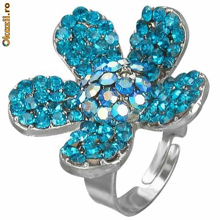 Inel fashion zirconiu marime libera - cod 316 foto mare