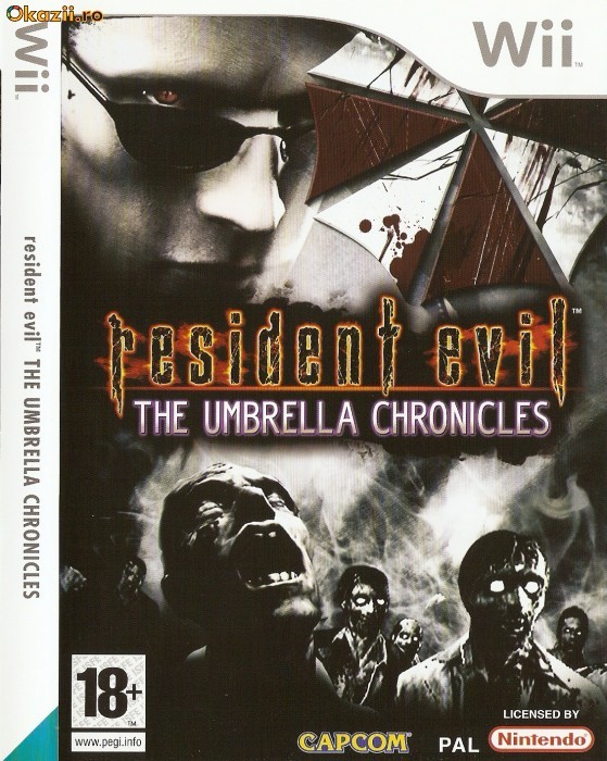 JOC WII RESIDENT EVIL THE UMBRELLA CHRONICLES ORIGINAL PAL foto mare