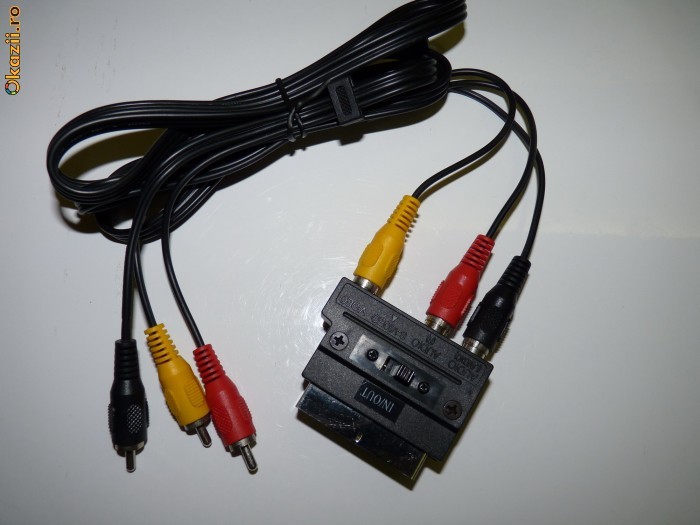 Cablu 3xRCA tata - modul SCART - 3xRCA mama + S-VIDEO (in/out) foto mare