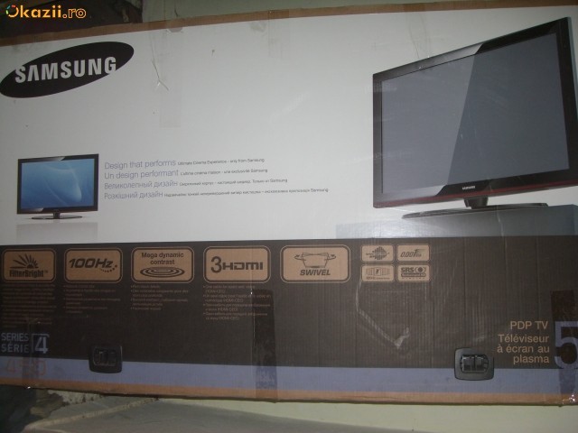 tv plasma samsung 50 inch b450 noua la cutie foto mare