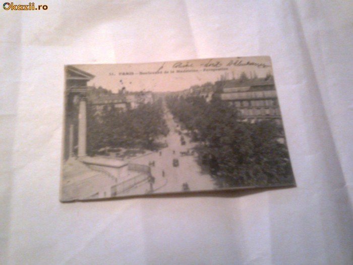 C.P.Paris - Boulevard de la Madeleine - Perspective \ 2 feb.1903 foto mare