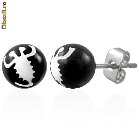 Cercei din inox - scorpion - cod 139 foto mare