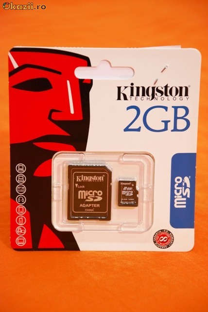 MICRO SD 2GB KINGSTON , NOU, SIGILAT-PT. ORICE DISPOZITIV!!! foto mare