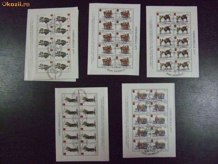 Belgia , 6 blocuri stampilate , calitatea II , 60 euro foto mare