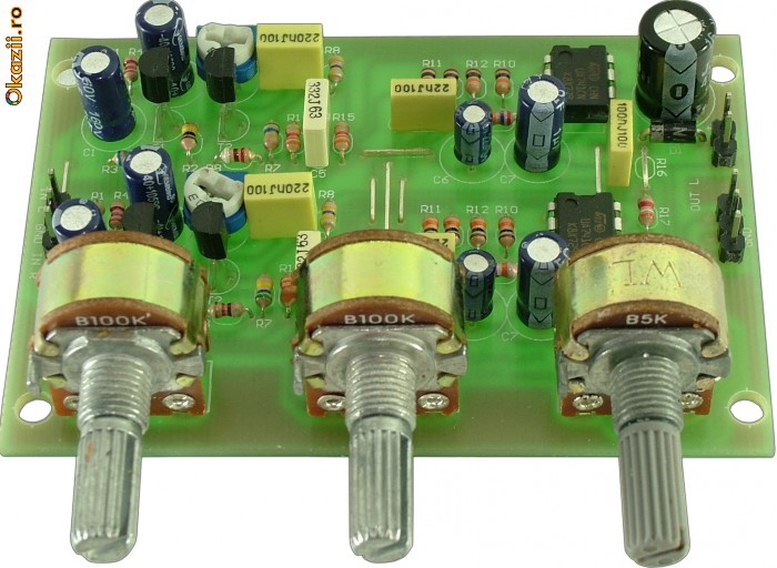 Preamplificator stereo cu corector de ton - 0228 foto mare