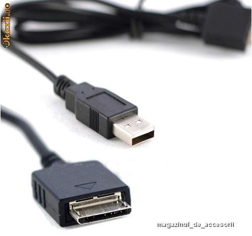 Cablu de date USB MP3 MP4 Sony Walkman NWZ-S615F NWZ-S616F NWZ-S618F NWZ-A826 NWZ-A844 NWZ-S544 S730 NWZ-X1050 NWZ-S730 NW-A805 NW-A806 A808 NWZ-S736F foto mare