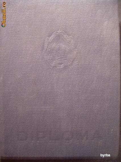 Diploma Inginer Agronom  -1956 foto mare