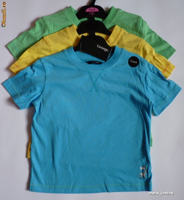 Set 3 tricouri copii by George (Import UK) - 9-24 luni foto mare