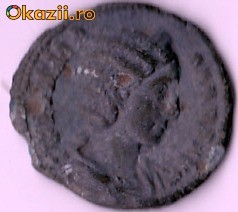 Denar Roman potin Iulia  Mamaea revers VESTA foto mare