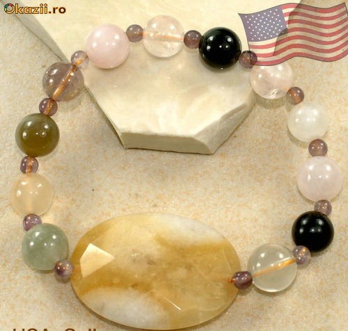 Bratara elastica,  foarte frumoasa cu citrine natural. !OFERTA foto mare