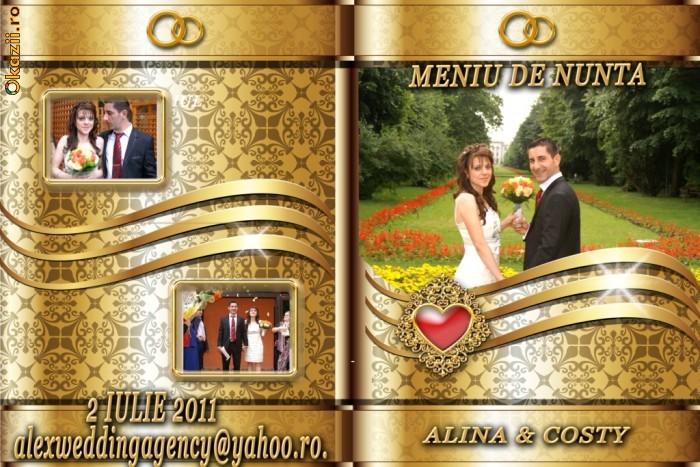 meniu  nunta personalizat foto mare