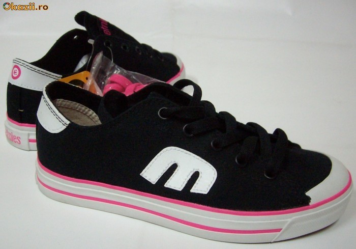 Tenisi Dama Etnies-Bernie WS-Black/white mar 35 foto mare
