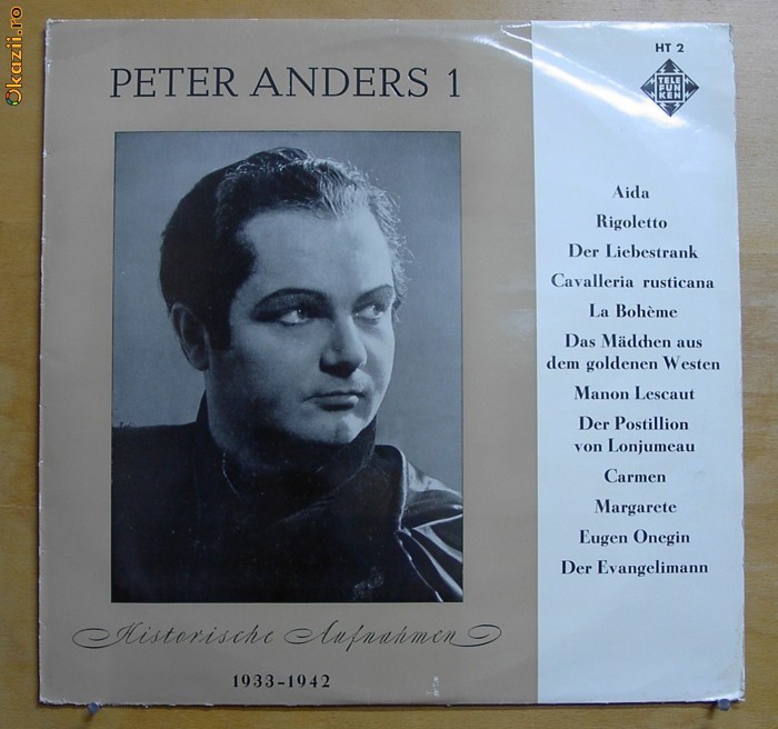 Disc Vinil LP: Peter Anders 1 - Inregistrari istorice 1933-1942 foto mare