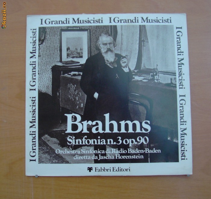 Disc Vinil LP:  Colectia I Grandi Musicisti -  Johannes Brahms - Simfonia nr.3 op.90 foto mare