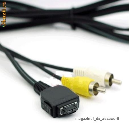 Cablu Audio Video AV RCA VMC-MD1 pt conectare TV Televizor Sony DSC-W55 T2 N1 T90 T10 foto mare