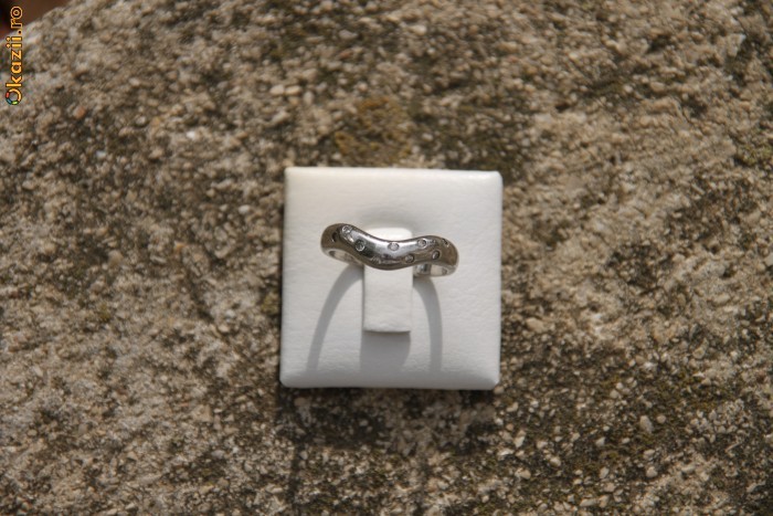 Inel PT 950, 7.63 g , diamante -1526 foto mare