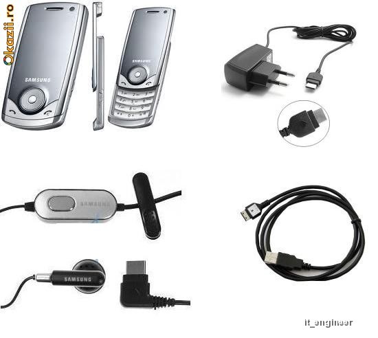 Accesorii Originale pt. Samsung SGH-U700, Incarcator, Casti HandsFree, Cablu Date, Noi ! foto mare
