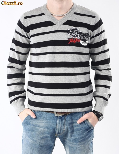 Pulover Jack and Jones New Super V-Neck Stud  [Cod: TZPJ045] foto mare