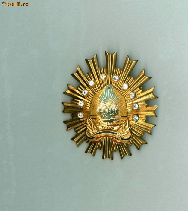 ORDINULPENTRU SERVICII DEOSEBITE ADUSE IN APARAREA ORANDUIRII SOCIALE SI DE STAT-1968-CLASA-I-AURITA foto mare