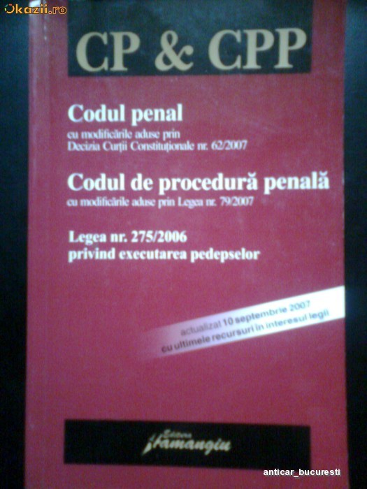 Codul Penal si Codul de Procedura Penala (2007) foto mare