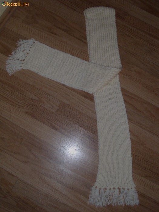 FULAR GROS -CALDUROS-LUNG(2.06CM)-CULOAREA UNTULUI-MODEL TRICOT -NOU! foto mare