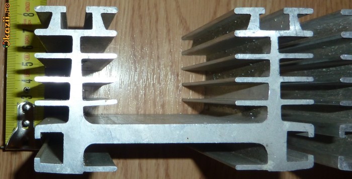Radiator masiv aluminiu pt. finali amplificator foto mare