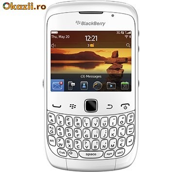 REDUCERE! Vand telefon BlackBerry Curve White 9300 3 G, pret 599 lei foto mare