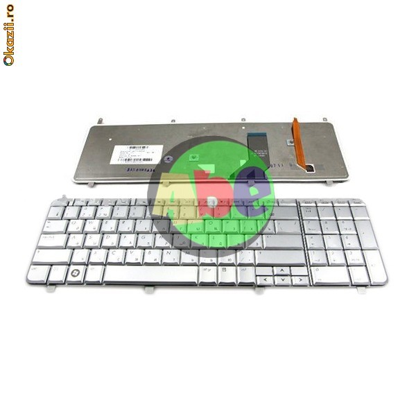 TASTATURA LAPTOP HP HDX X18 SILVER Backlit (ILUMINATA) UT7 NSK-H9A01 9J.N0M82.A01 AEUT7U00020 foto mare