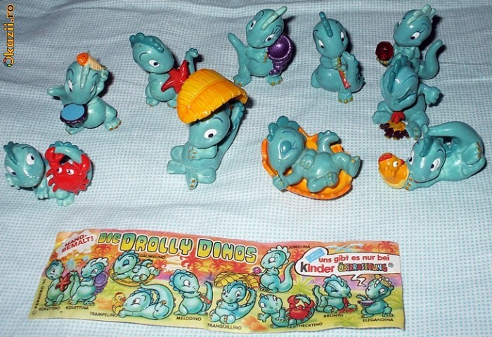 SURPRIZE KINDER - DROLY  DINOS  - SERIE COMPLETA foto mare