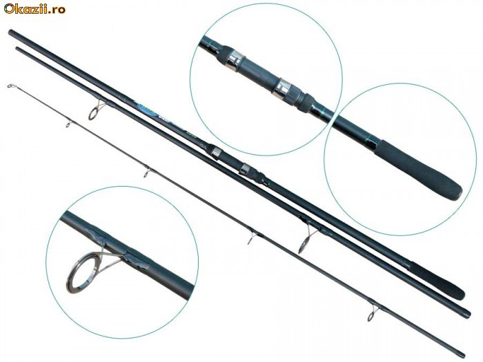 LANSETA BARACUDA WARRIOR CARP 3,90 M DIN 3 BUC/ 3,5 LBS- MIXTURA CARBON foto mare