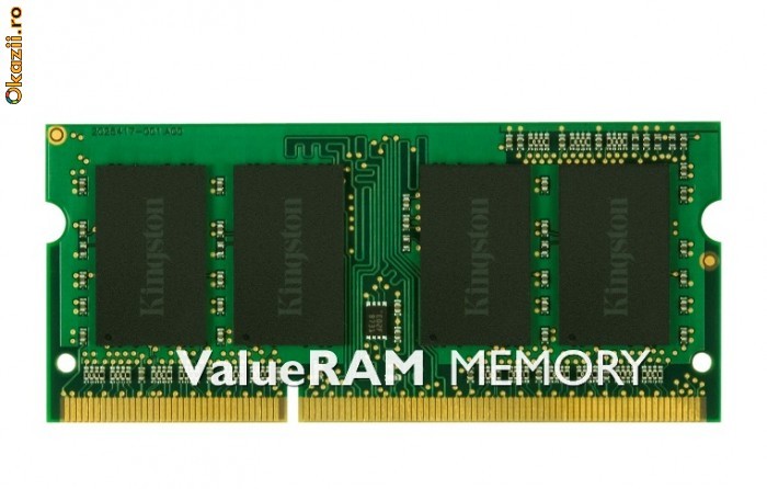 SODIMM DDRAM3 1GB PC10600 1333Mhz CL9 KINGSTON Value RAM foto mare