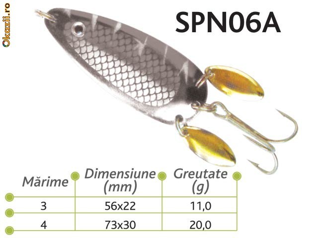 Lingurite oscilante Spn 06A Baracuda 11g/20g foto mare