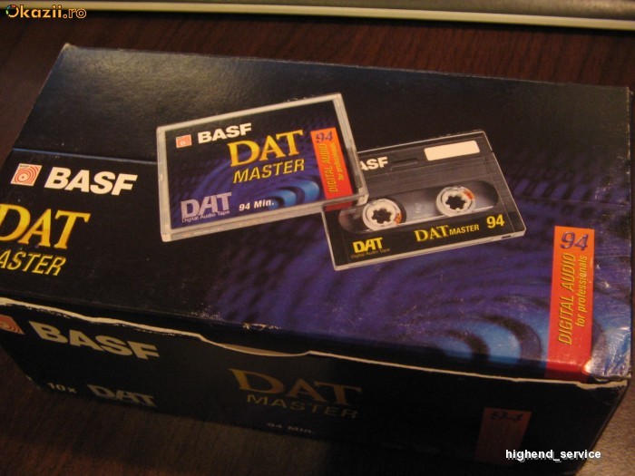 10 x Casete DAT BASF MASTER 94 minute PROFESIONAL Digital Audio Tape PACHET SIGILAT Casetofon Recorder Player  foto mare
