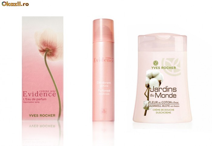 Set parfum + spray COMME UNE EVIDENCE Yves Rocher + gel de dus Y. Rocher! OFERTA! foto mare