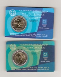 2 EURO/PROOF OLIMPIADA ATHENA 2004 foto