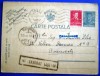 C55 1943 CP IASI-BUCURESTI CENZURAT IASI 140 Francare = 10 lei.