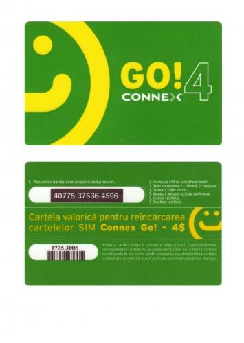CARTELA  CONNEX GO 4 USD  ** foto mare