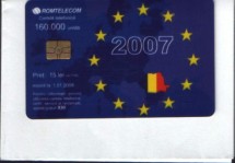 Romania- Cartela telefonica -Intrarea Romaniei in U.E. foto