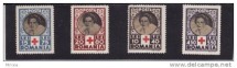 k.588 - Romania 1945 - Crucea Rosie  4v.