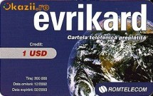 AA, Cartela telefonica Evrikard 1$, 2003. foto