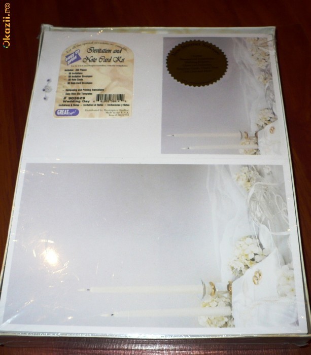 Kit invitatii nunta, made in S.U.A, model vintage, simple -  CITESTE DESCRIEREA!!! foto mare