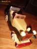 Macheta automobil de epoca, confectionata din lemn, 15 cm