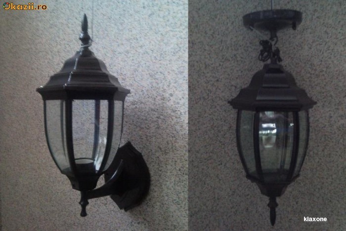 Felinare De Exterior Negre - Tavan si Perete foto mare
