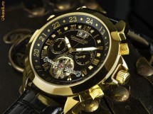 Ceas de lux Calvaneo 1583 Astonia Placat cu Aur 18K, 8 Diamante, Automatic