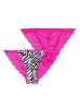 VICTORIA'S SECRET - chilot animal cu dantela roz, Pink, masura XS