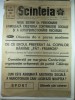 1 - AFIS PUBLICITAR COMUNIST AL ZIARULUI  SCANTEIA  - SE AFISA LA CHIOSCURILE DE ZIARE